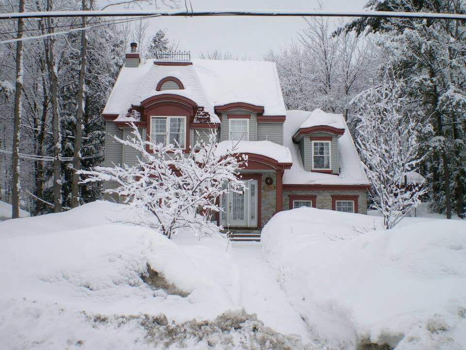 maison en hiver