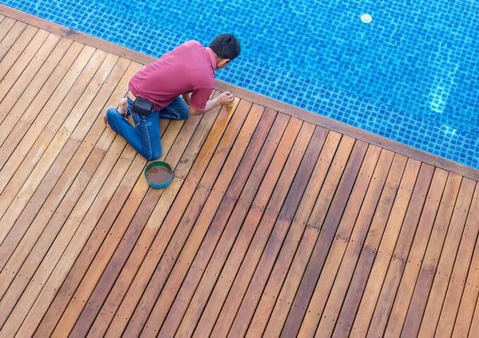 staining deck