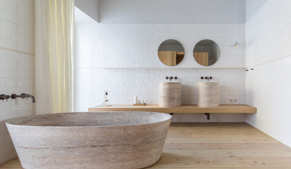 wood-an-limestone-minimalist-bathroom