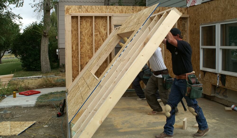 home addition contractors extending a home