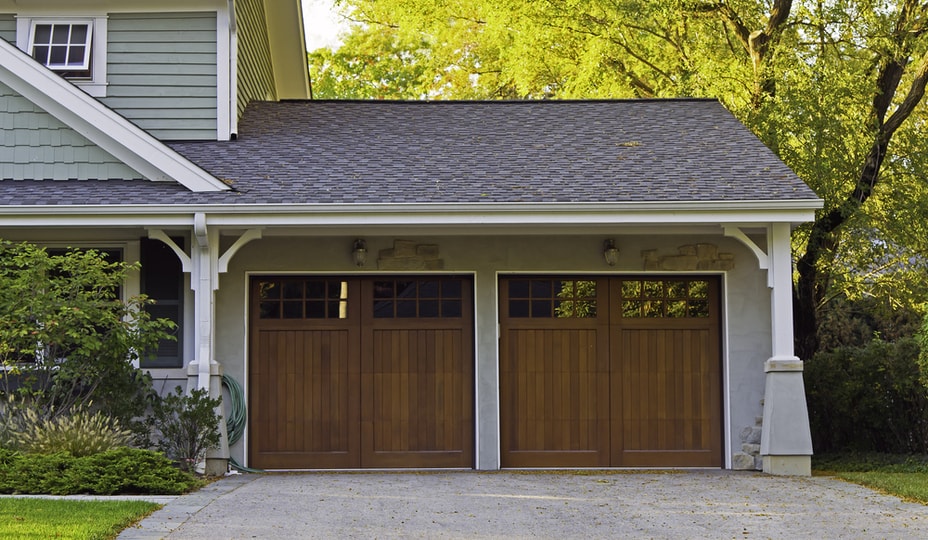 side-hinged garage door