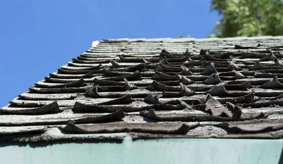 old roof in bad shape and in need of repair