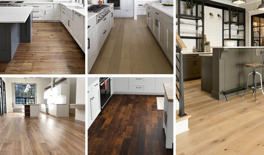 Hardwood floors in a kitchen