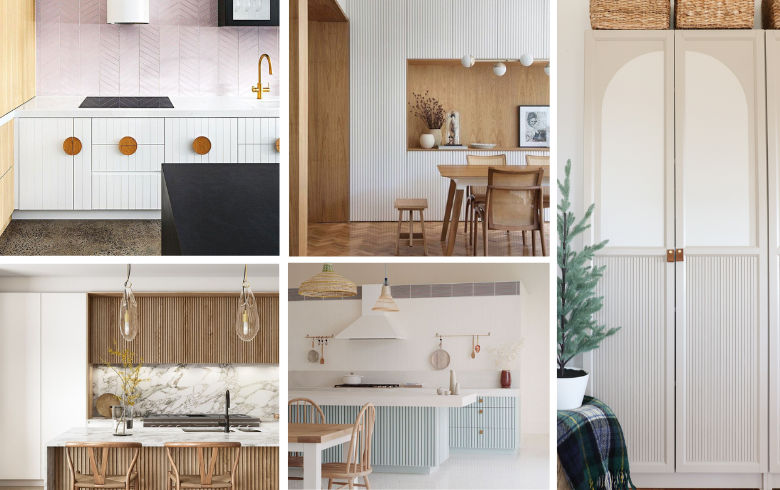 minimalist kitchen aesthetics with fluted cabinets