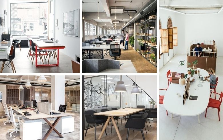 commercial coworking space in modern offices