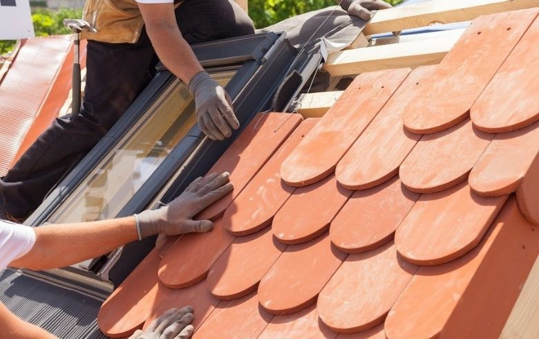 orange clay roofing shingles