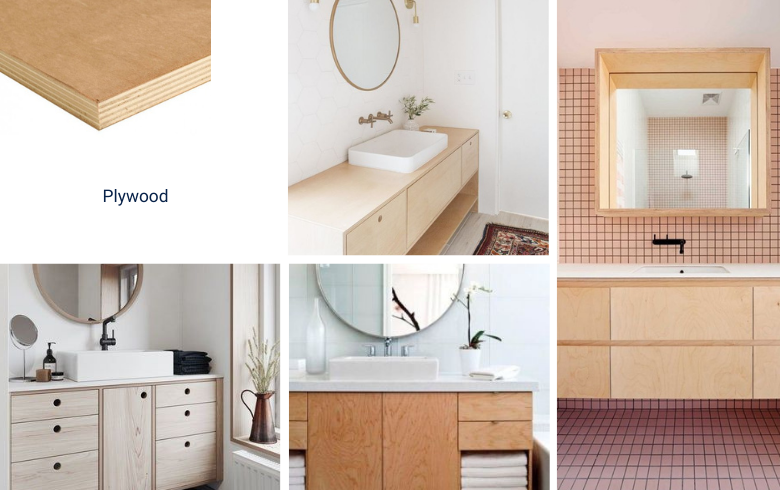 warm and cozy plywood bathroom vanities
