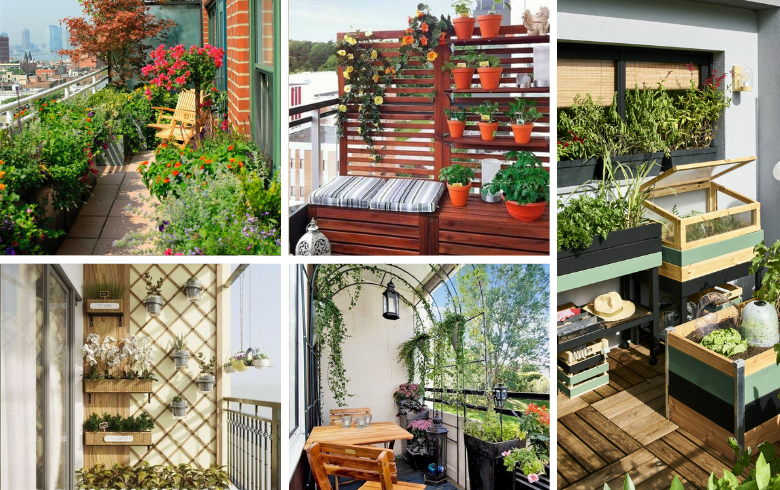 conception écologique de balcons et terrasses avec jardin