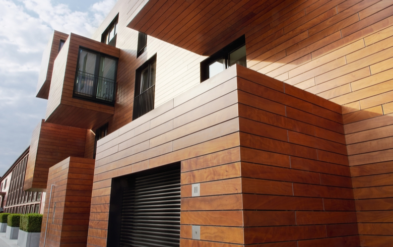 engineered wood siding modern house