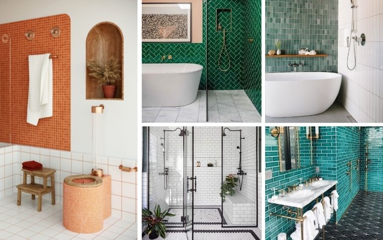 floor to ceiling tiles in bold bathroom designs