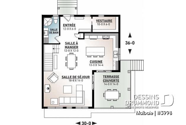 model malbaie interior plan chalet style house dessins drummond