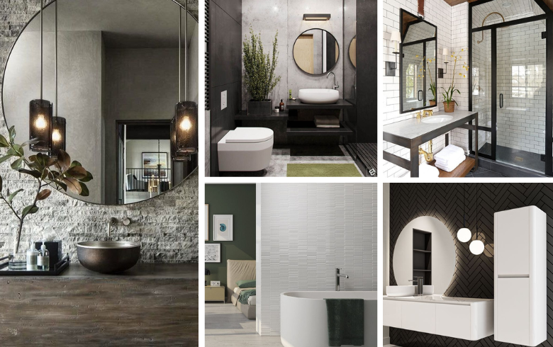 contrasting tones and textures for luxurious bathrooms