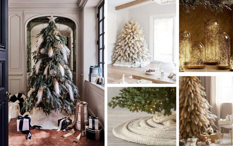 different texture elegant christmas trees