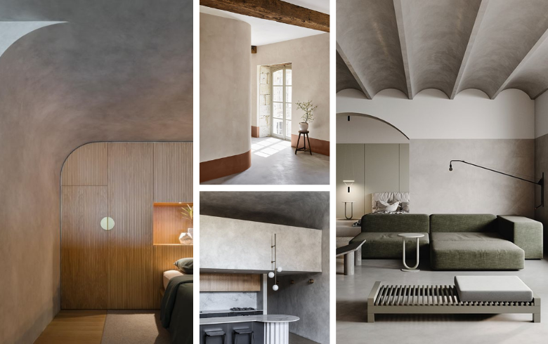 2023 interior home design trends highlight limewash textured walls and ceilings