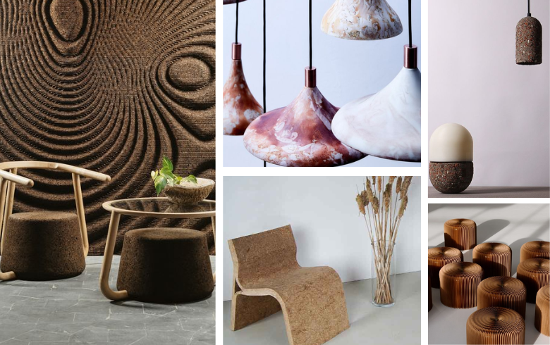 Embrace sustainability with this interior design trend by opting for modern home decor items like chairs and light fixtures made from recycled materials