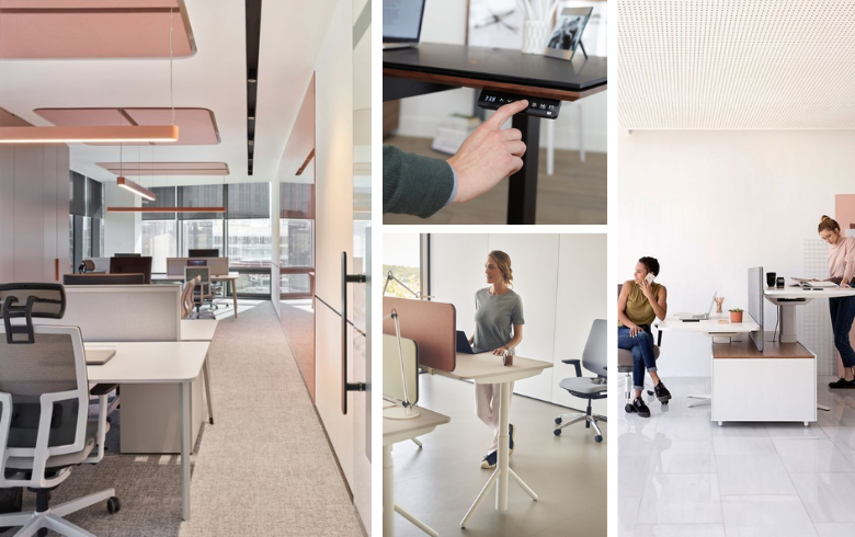 espace de bureau de style millénaire avec design minimaliste et bureau debout