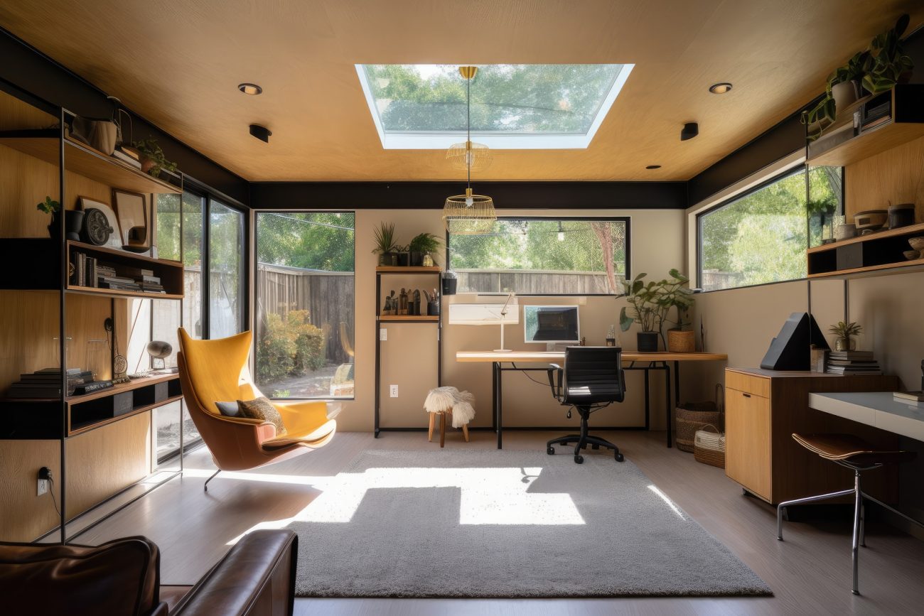 Garage converted into office