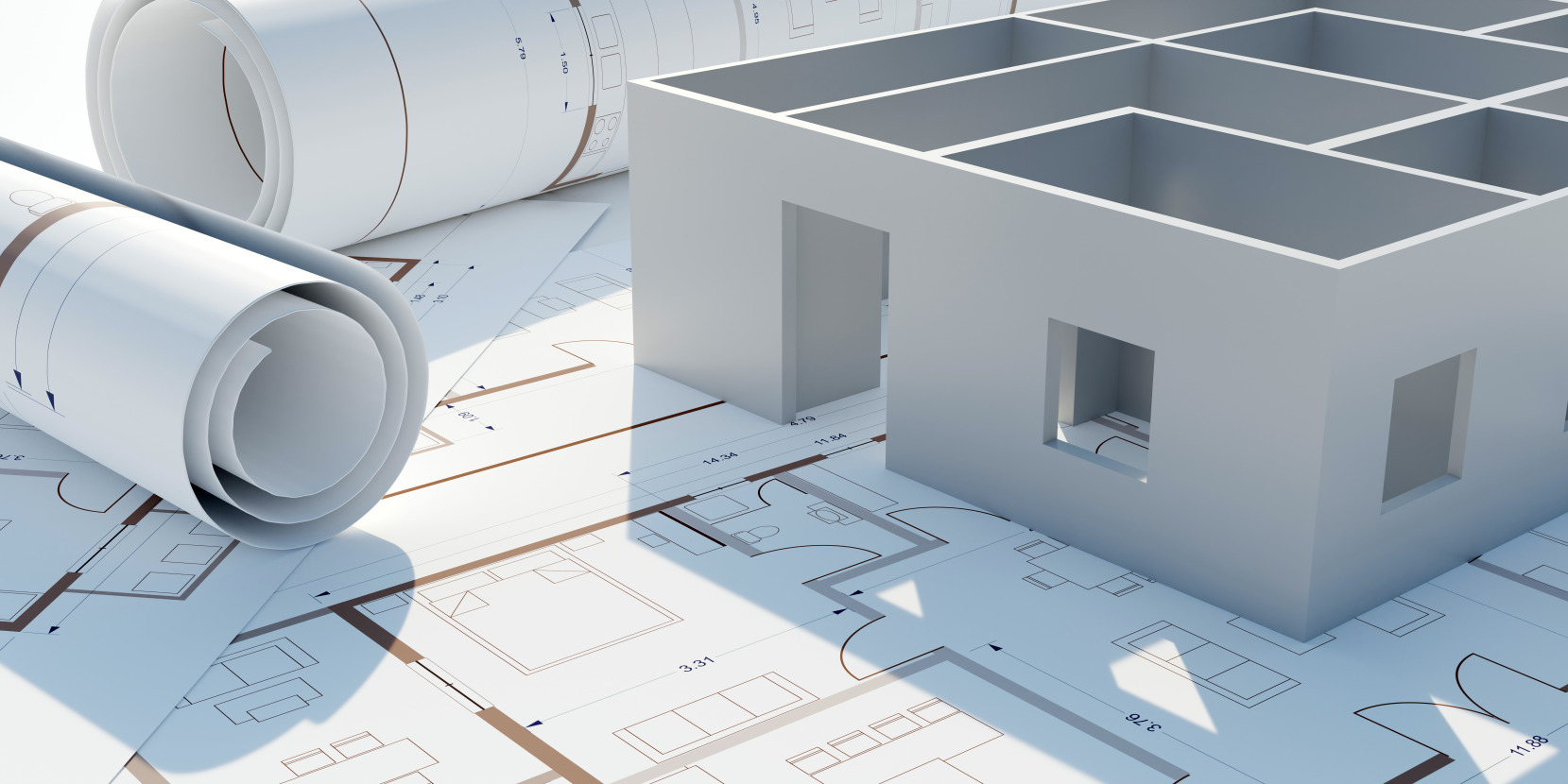 Les plans d’étage et les modèles pour un client qui construit sa propre maison au Canada.
